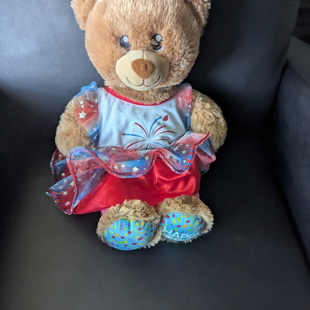 Happy Birthday Build A Bear Includes Shorts, Skirt And Shirt